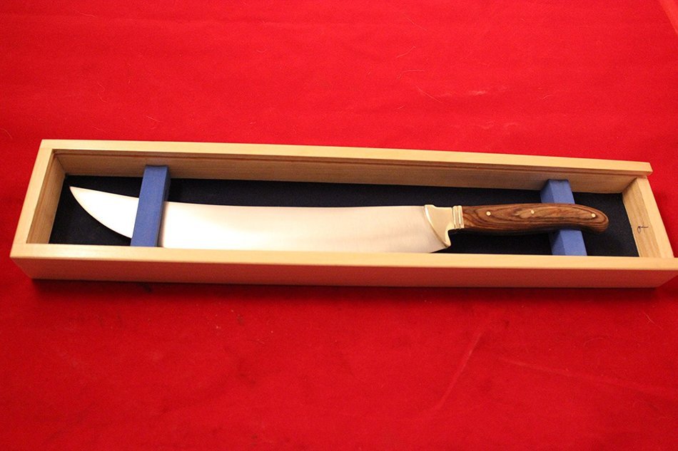 Laguiole Style Champagne Saber Knife Wine Opener Bottle With Elegant wooden Box N3