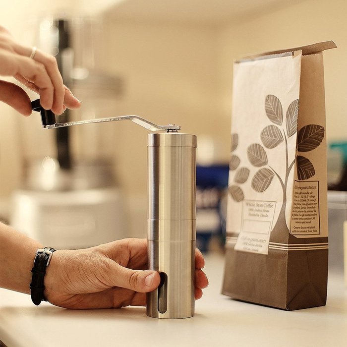 MTL Portable Premium Stainless Steel Manual Conical Burr Portable Coffee Grinder Easy Operation Ergonomic Design... N4