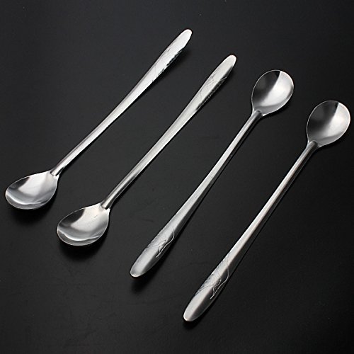 "4Pcs Coffee Stainless Steel Ice Cream Dessert Tea Coffee Spoon Scoops" shopping N3