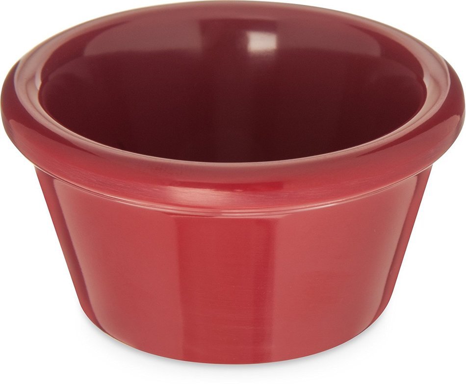 Carlisle 085258 Melamine Smooth Ramekin, 2 oz Capacity, Roma Red (Case of 72) N3