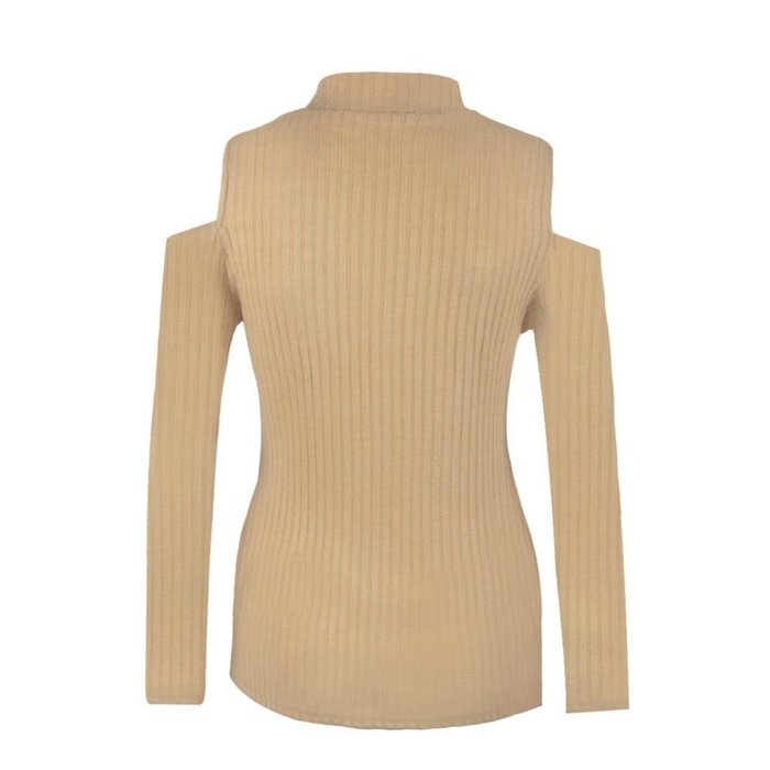 Women's Blouse,Laimeng Round neck Cotton blend Long Sleeve Knitted Pullover Sweater Slim Jumper Blouse (M, Black) N6