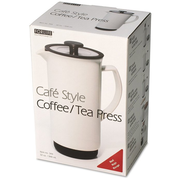 FORLIFE Cafe Style Coffee/Tea Press, 32-Ounce, Turquoise N5