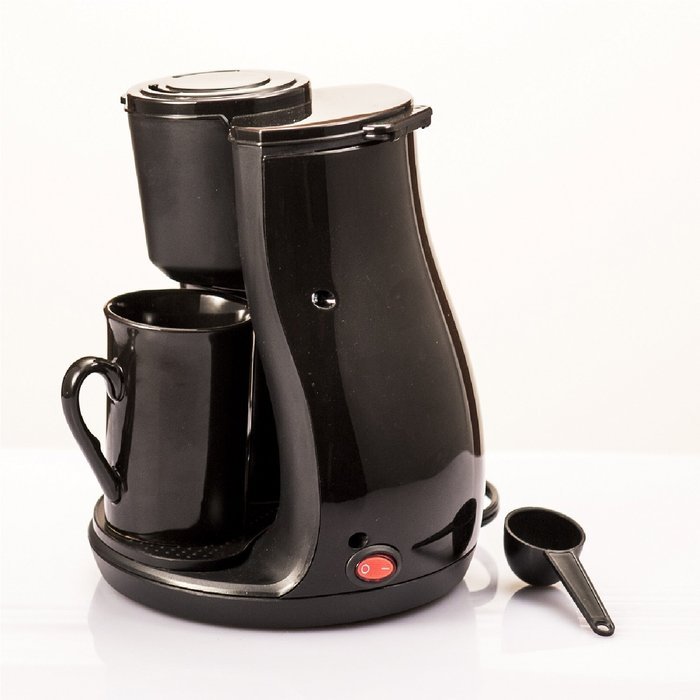 Ovente CM3BB Two Serving Coffeemaker with 2 Ceramic Personal Cups N4