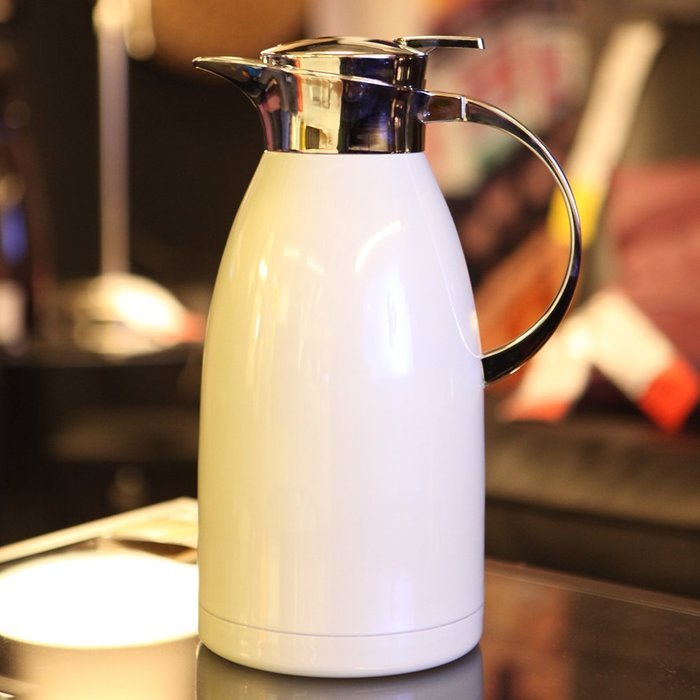 Ivory White Premium Vacuum Insulated Stainless Steel Coffee Carafe, 68-Ounce N8