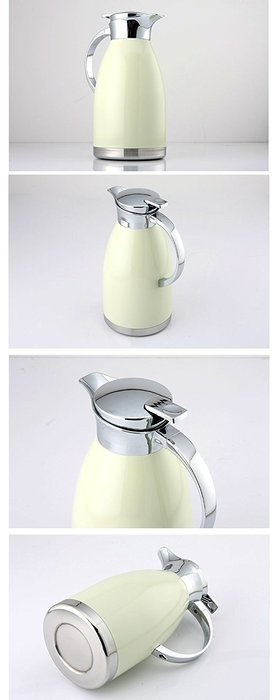 Ivory White Premium Vacuum Insulated Stainless Steel Coffee Carafe, 68-Ounce N9