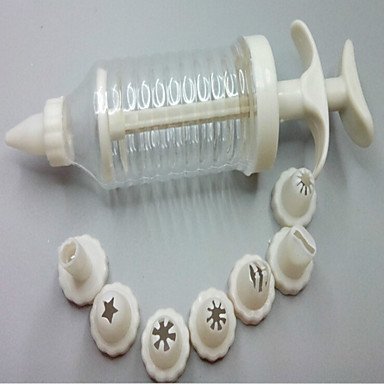 Sher 8 In 1 Cookies Decorating Tools Cream Crowded Flower Implement Puff Cookies Mold Baking Suit Random Color N3
