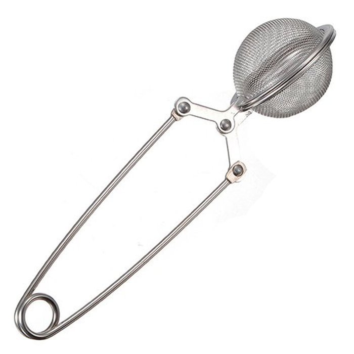 Dealglad Stainless Steel Herbal Spice Tea Leaf Infuser Strainer Filter Squeeze Spoon Snap Mesh Ball