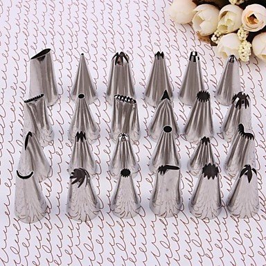 Y&XL&H Stainless Steel Icing Piping Nozzles Set of 24 Piece N2