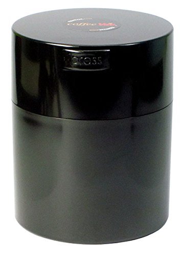 Coffeevac 1/2 lb - The Ultimate Vacuum Sealed Coffee Container, Black Cap & Body