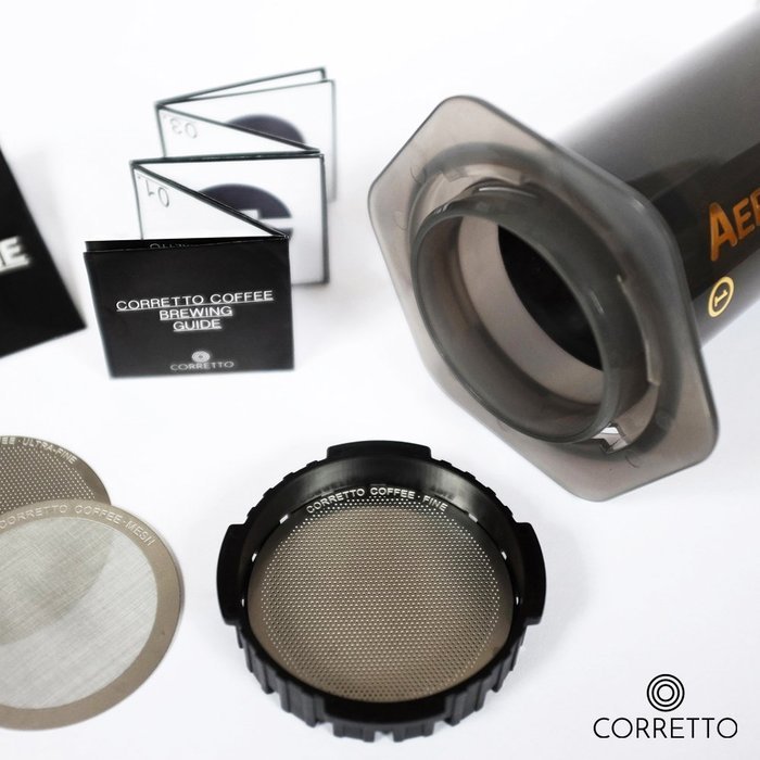 3 Pro AeroPress Stainless Steel Filters by Corretto Coffee - FINE, ULTRA-FINE & MESH + Brewing Guide - Reusable... N4