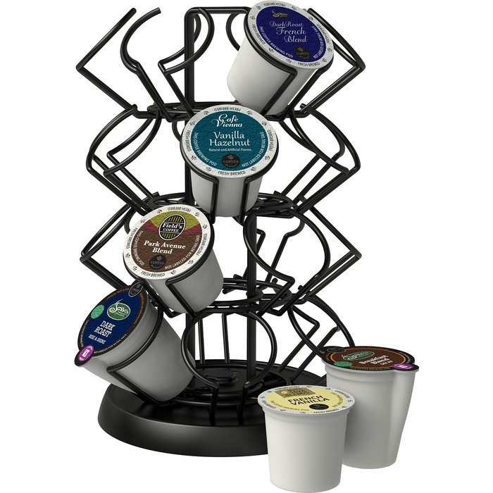 Java Concepts&reg; Universal K-Cup Deluxe Steel Carousel, Keurig 1.0, 2.0 & iCoffee, Black N6