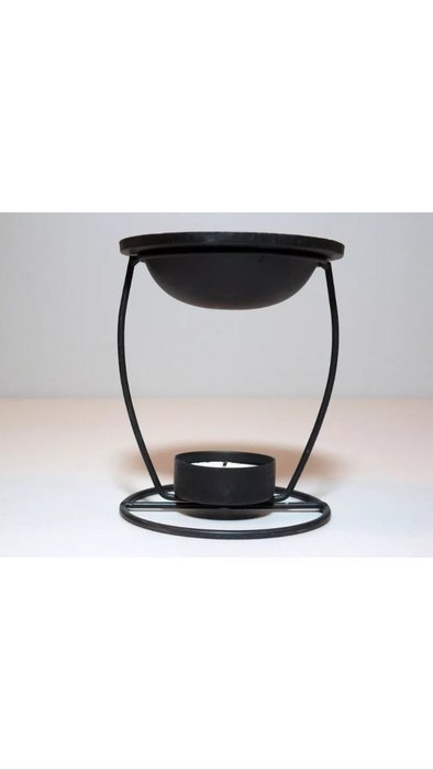 Black Iron Oil Warmer 3.5" X 3.75"(set of 2) N4