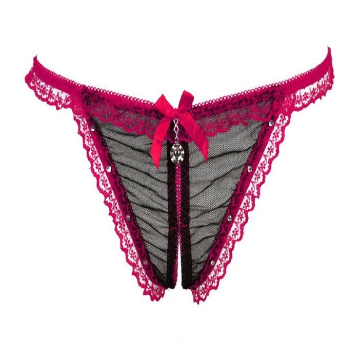 Underpants ，Beautyvan Comfortable 2016 New Female Perspective Diamond Lace Panties Underwear Low Rise Thong (Red) N12
