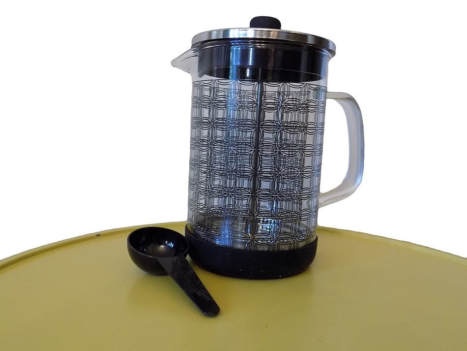 Heather's Korner Classic Coffee and Coffee Press (Geometric Pattern) N8