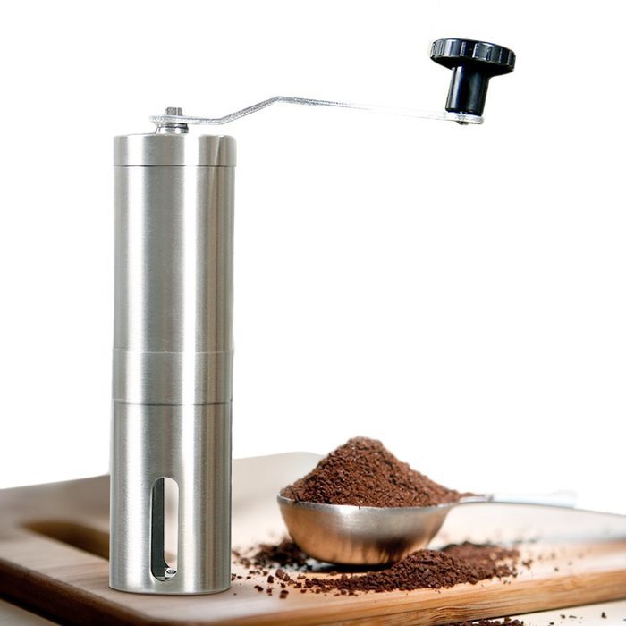 CITUS Manual Coffee Grinder with Ceramic Burr,Best Coffee Bean Grinder,Brushed Stainless Steel - Aeropress&nbsp;Compatible N2