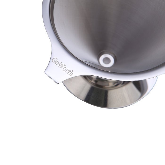GoWorth Pour Over Coffee Dripper - Stainless Steel Reusable Coffee Filter Coffee Dripper and Single Cup Coffee... N4