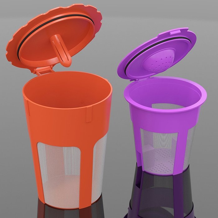mzos- Reusable K Carafe & K Cup Coffee filter for Keurig 2.0. K200, K300, K400, K500 Series. 2 pcs N5