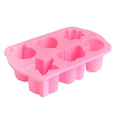 Sher 6 Hole Insects And Moon Shape Cake Mold Ice Jelly Chocolate Molds,Silicone 17&iexcl;&Aacute;11.8&iexcl;&Aacute;3 CM(6.7&iexcl;&Aacute;4.6&iexcl;&Aacute;1.2 INCH) N2