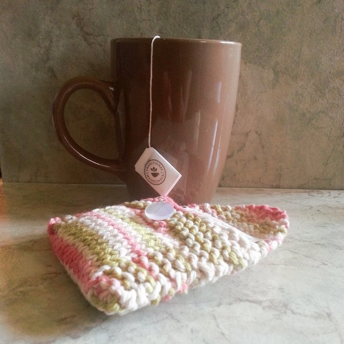Cotton Tea Bag Tote Umbre Blossom N6