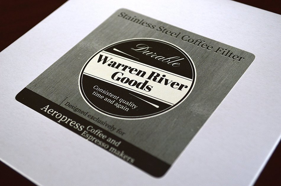 Warren River Goods Aeropress Filter. Ultra Fine Stainless Steel Mesh N7