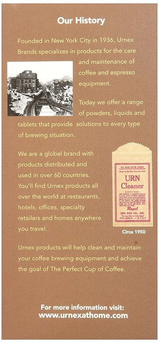 Urnex 1-2 Brew Home Coffee Maker Cleaning System N4