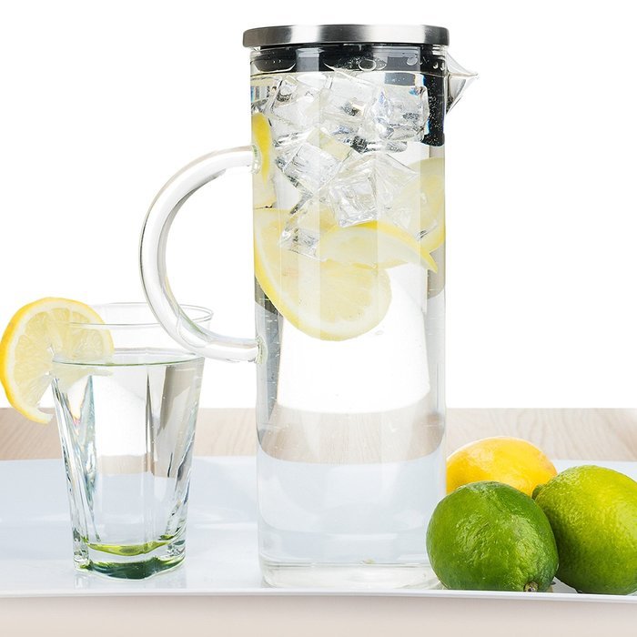 bobuCuisine&rsquo;s Elegant Chill Water Pitcher &ndash; Stunning Scandinavian Design &ndash; Premier Quality Borosilicate Glass... N5