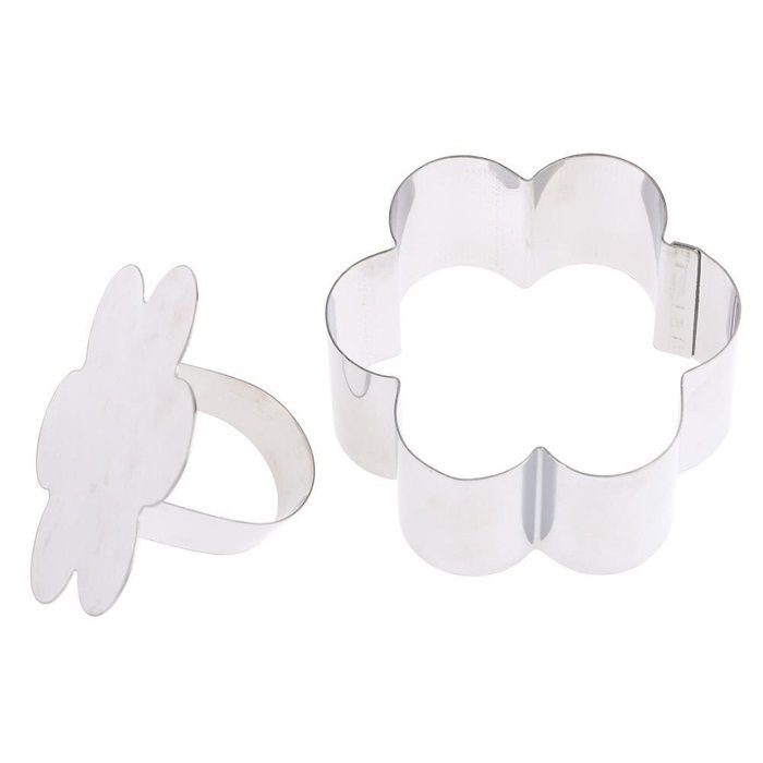 VANKER Stainless Steel Cake Mousse Mould Cake Baking Cake Decor Mold Ring(flag) N7
