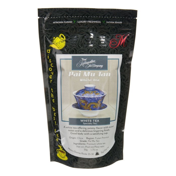 Metropolitan Tea Discovery Loose Tea Pack, Pai Mu Tan White, 50gm N2