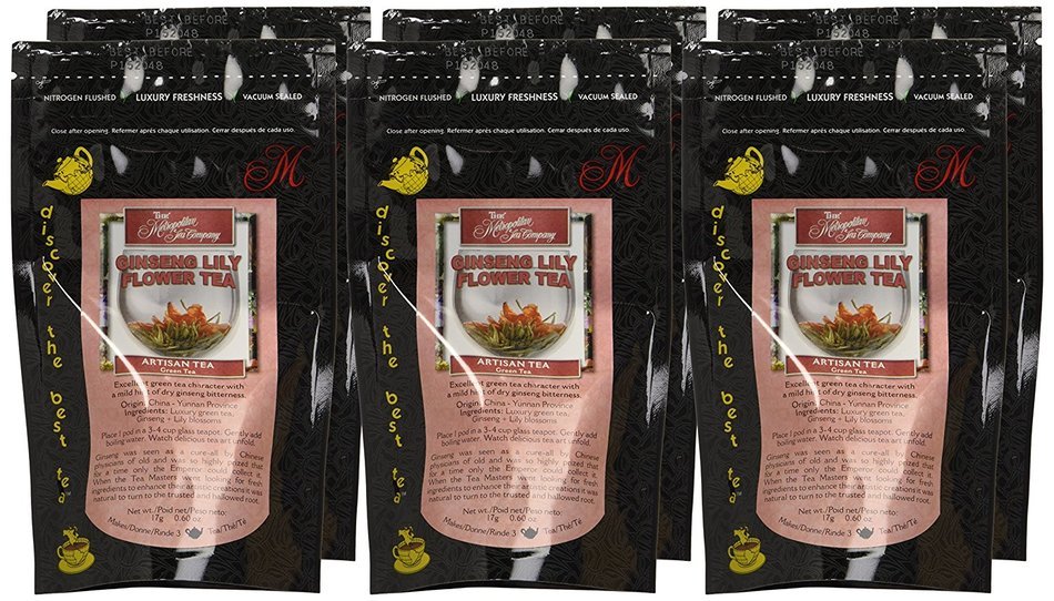 Metropolitan Tea Discovery Artisan Flowering Tea Pack, Gins English Lily N5