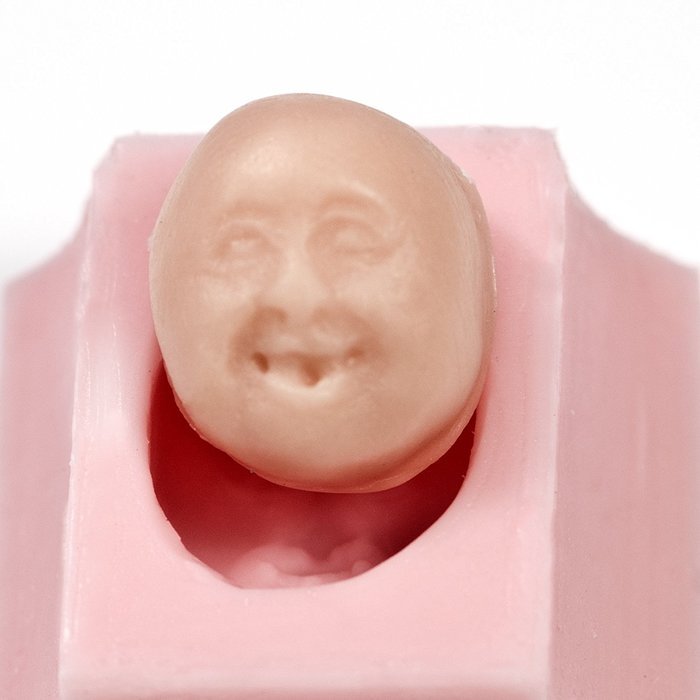 Tiny Face Flexible Silicone Mold, Fondant, Candy, Chocolate, Food Safe, Polymer Clay, Resin Mold. N4