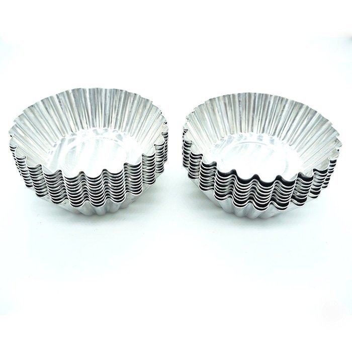 Blacklip 20PCS Egg Tart Aluminum Cupcake Cake Cookie Mold Mini Pie Tin (Aluminum) N9