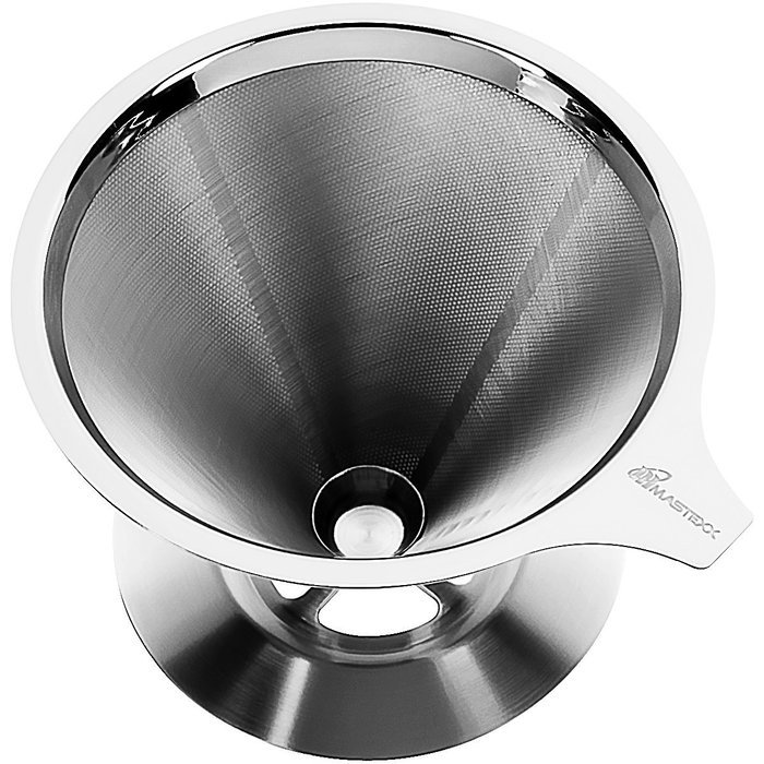 Stainless Steel Coffee Filter and Stand, Reusable Cone Shaped Dripper for Pour-Over Brewing and Straining Tea... N4