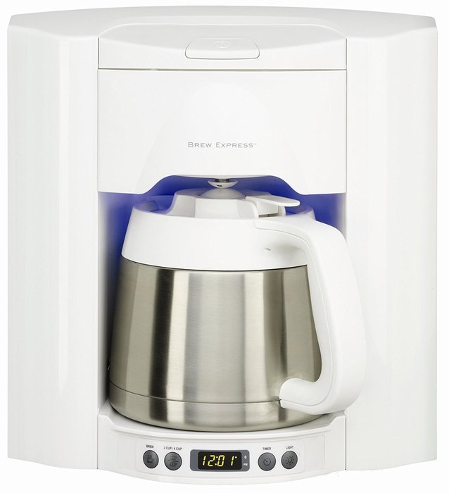Brew Express BE-110WW 10-Cup Built-in Coffee System, White N3