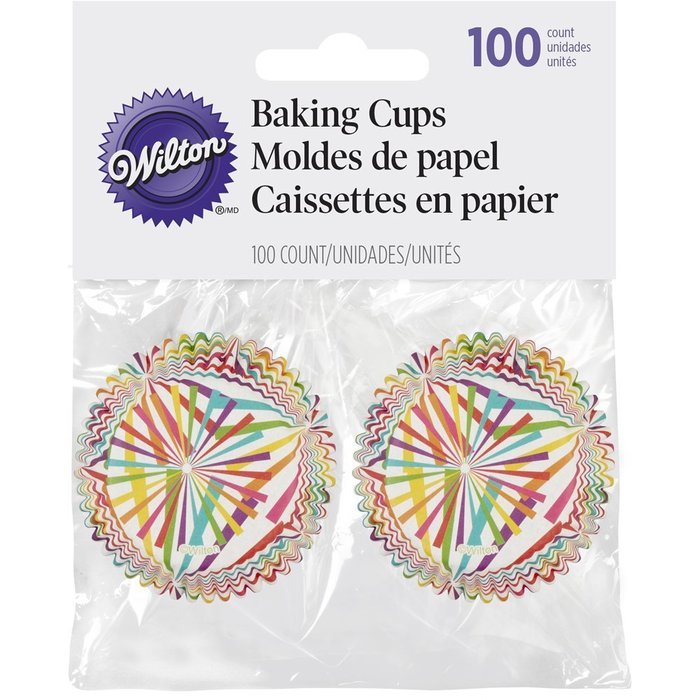 Wilton 415-8761 100 Count Starburst Mini Cupcake Liners N2