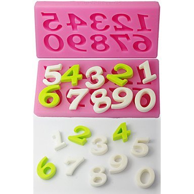 Sher FOUR-C Sugar Craft Tools Number Cake Embossing Mould,Cake Decoration,Fondant Decorating Tools Supplies Color... N2