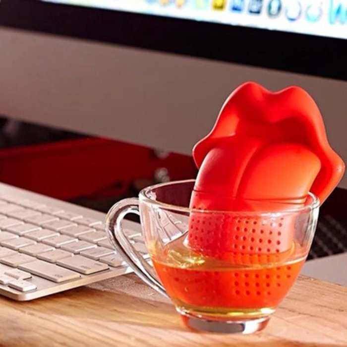 MAXGOODS Fine Silicone Tongue Infuser Loose Tea Leaf Strainer Filter