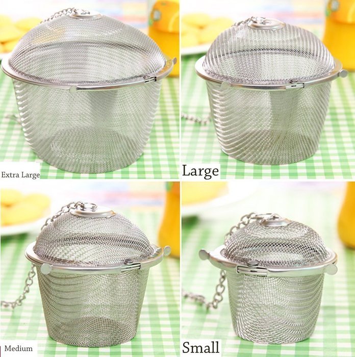 Meleg Otthon Stainless Steel Fine Mesh Tea Filters Tea Scoop For Loose Tea Seasoning Ball Set Loose Tea Infuser... N8