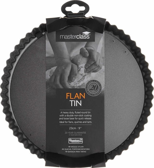 23cm Non-stick Fluted Loose Base Round Quiche Tin N3