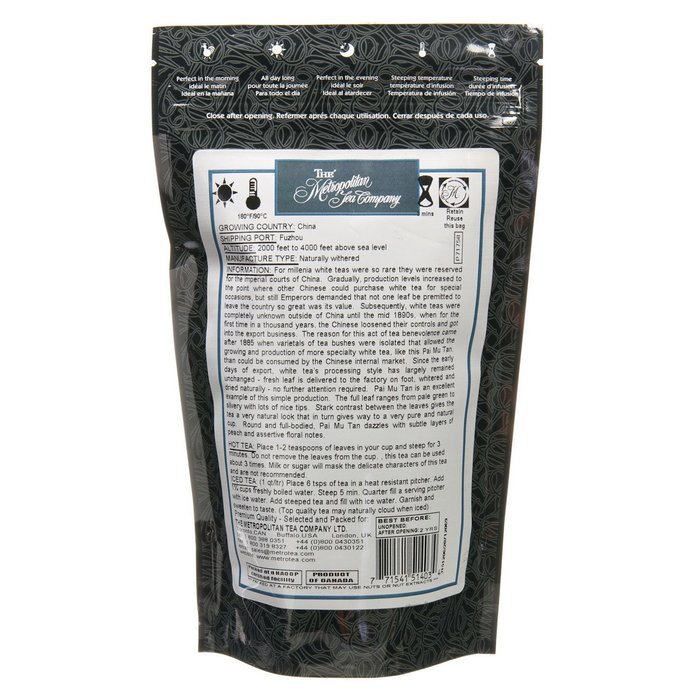 Metropolitan Tea Discovery Loose Tea Pack, Pai Mu Tan White, 50gm N4