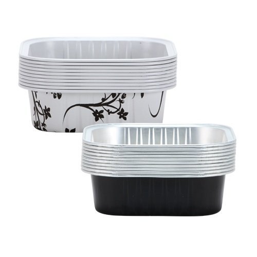 Hanna K. Signature 15007 Square Aluminum Baking Pans, 2 3/4", Black