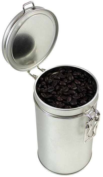 Latching Tea Storage Tin, Coffee Tin, Tea Container, Spice Storage, Latched Lid W/ Rubber Seal, Multi-Purpose... N4