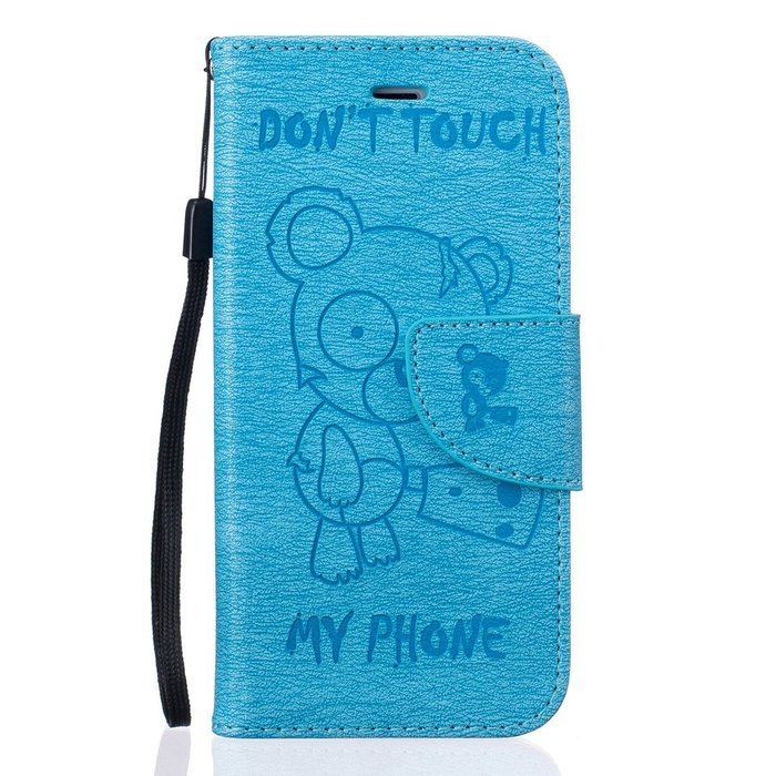 iPhone 7 Plus Case, iPhone 7 Plus Wallet Case,PHEZEN Cute Bear Don't Touch My Phone Design PU Leather Wallet Case... N47