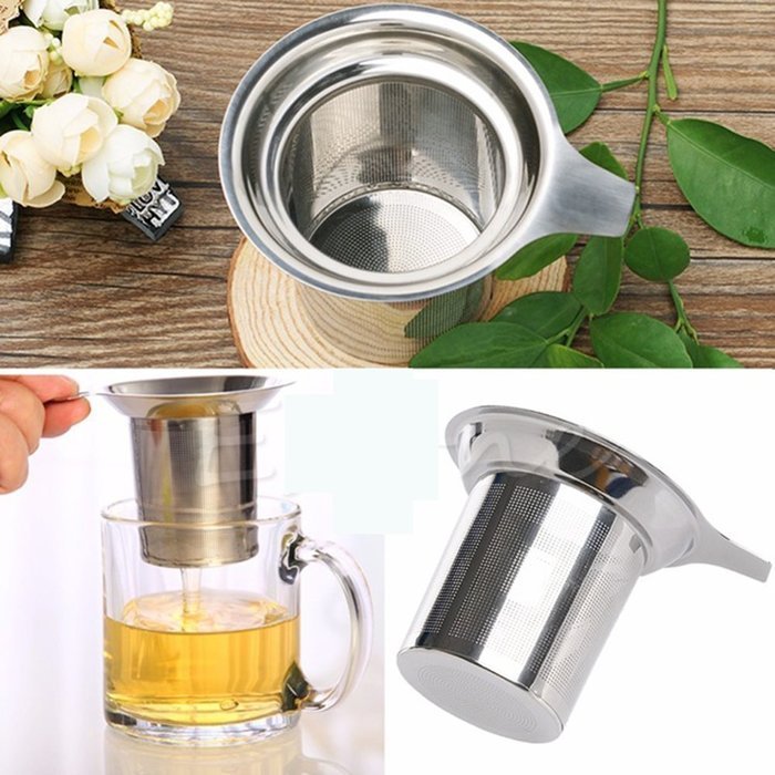 Markham123 Stainless Steel Mesh Tea Infuser Reusable Strainer Loose Tea Leaf Spice Filter N2
