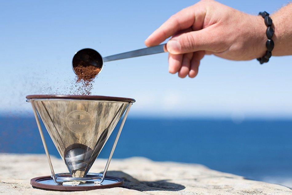 LIMITED OFFER Pour Over Coffee Filter - Stainless Steel SPOON - Cone Dripper - Aeropress Coffee Maker Compatible... N5