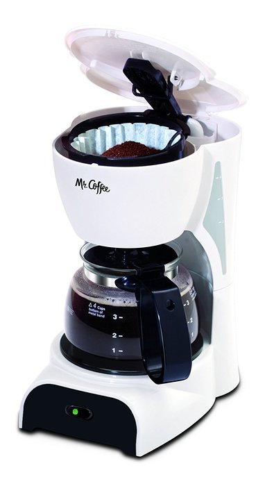Mr. Coffee DR4MC 4-Cup Coffeemaker, White N2