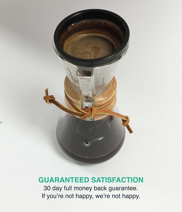 Washable & Reusable Stainless Steel Cone Coffee Filter Fits Chemex&reg; 3-Cup Coffee Makers including Chemex CM-1C... N3