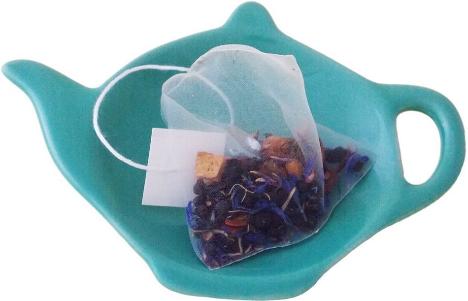 Ceramic Teabag Holder-Teal