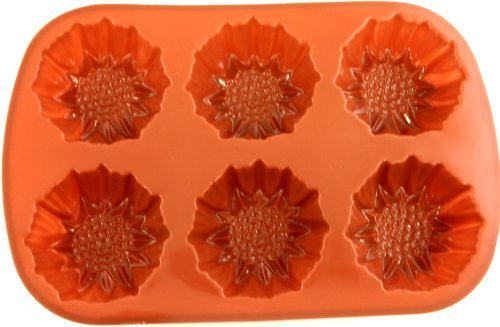 World Cuisine Non-Stick Silicone Mold, Brioche, Sunflower N4