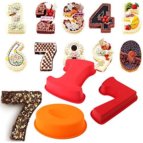 0~9 birthday cake mould baking tools for cakes Arabic numerals silicone mold cake bakeware mould soap mold used... N7