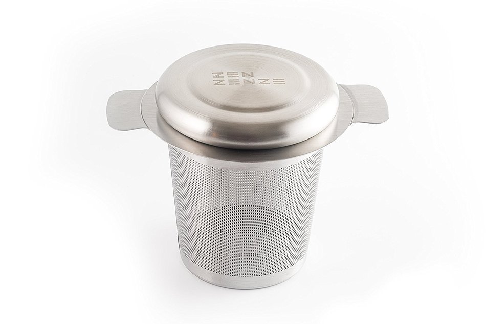 ZENZENZE Tea Infuser, Perfect Single Cup Brew Strainer for Loose Leaf Teas, Stainless Steel with Lid as Drip Tray... N4